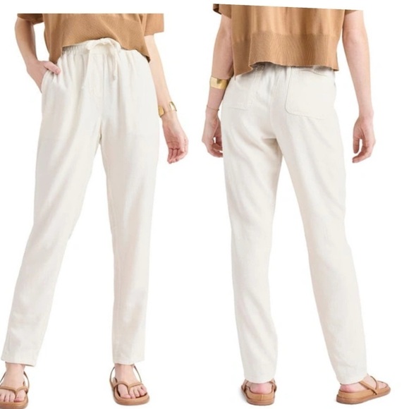 Splendid Perla Linen Blend Pull Draw String Straight Leg Lounger Pant Small NEW - Picture 3 of 9